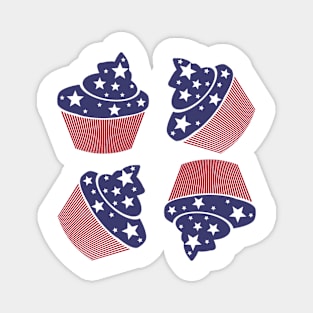 Independence day Celebrations Cupcake Magnet