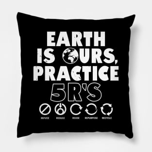 Earth Day 2024 Environmental Poetic Slogan Pillow