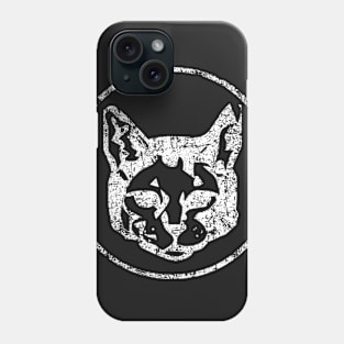 Cat Head in Circle - Distressed Phone Case