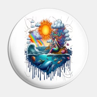 Mermaid Surreal Subconscious Sun-Kissed Morning Pin