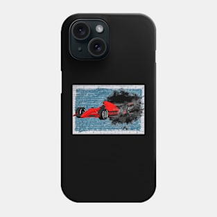 F1 car with a wall background from d hole Phone Case