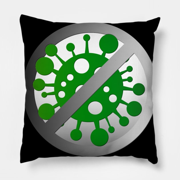 Stop coronavirus (dark background) Pillow by pArt