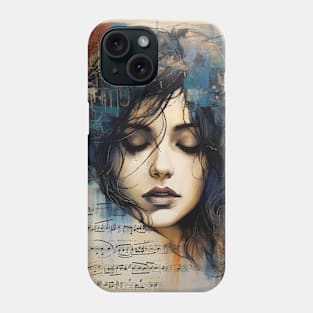 Music, girl, notes Phone Case