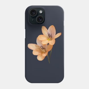 Orange Flower Geometric Phone Case