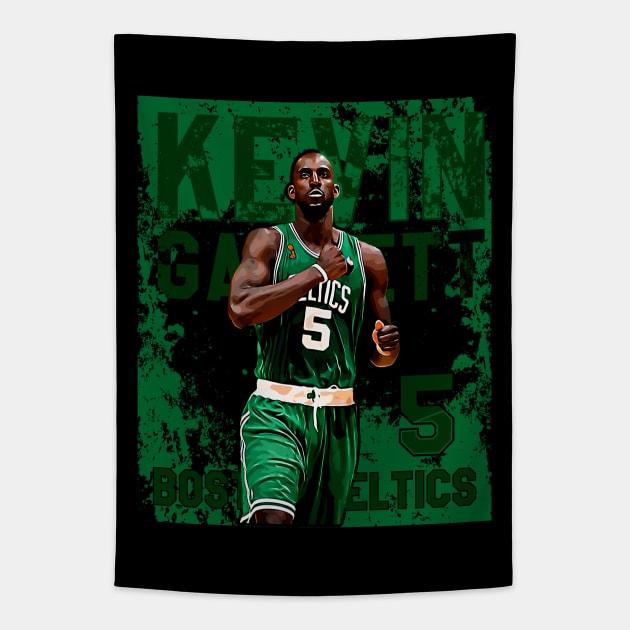 kevin garnett || boston celtics Tapestry by Aloenalone