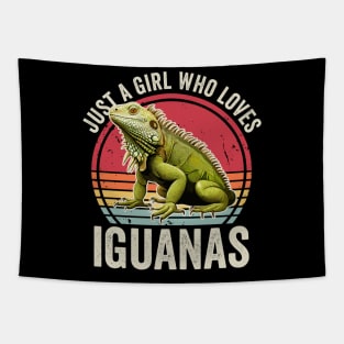 Just A Girl Who Loves Iguanas Funny Iguana Tapestry