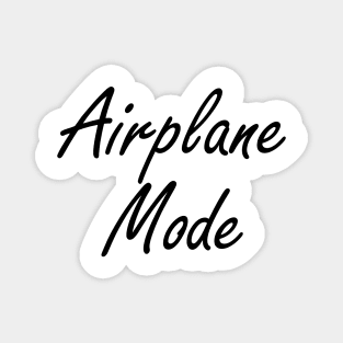 Airplane Mode Black Design Magnet