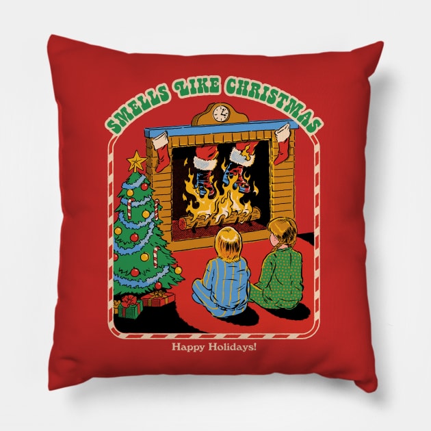 Smells Like Christmas Pillow by Steven Rhodes