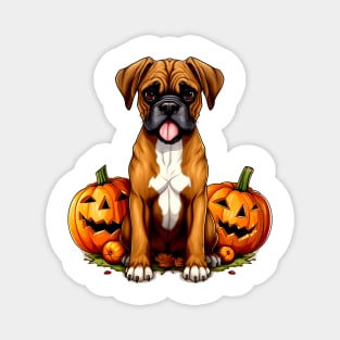 Boxer Dog inside Pumpkin #1 Magnet