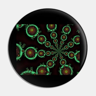 Green Spheres Pin