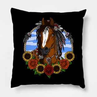 Horse Hippie Pillow