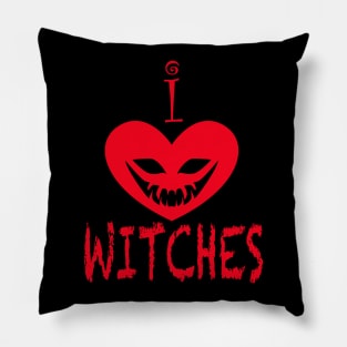 I Heart Witches Pillow