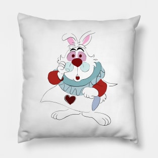 White Rabbit Alice in Wonderland Pillow