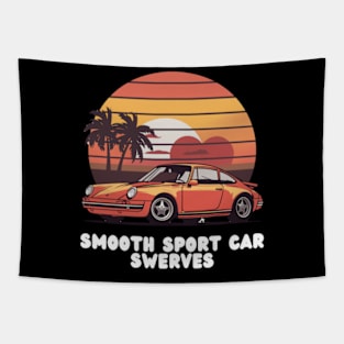 Smooth Sport Car Sunset Vibes Tapestry