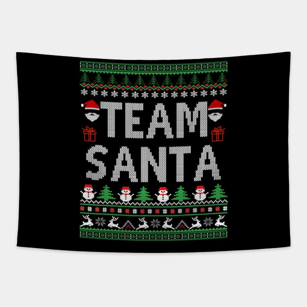 Team santa christmas Tapestry by Bagshaw Gravity