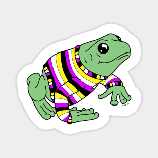 Non-Binary Frog Magnet