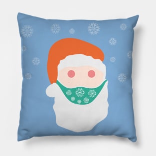 Santa Claus with a medical protective mask Pillow