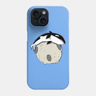 Killer whale on the moon Phone Case