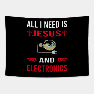 I Need Jesus And Electronics Tapestry