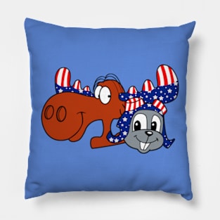 Rocky & Bullwinkle - American USA Pillow