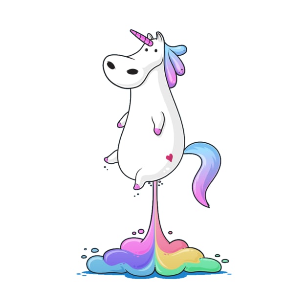 Rainbow Unicorn With Heart LGBT Pride by saigon199x