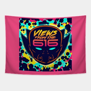 Miami Nights Views From The 616 Logo (Front Only) Tapestry