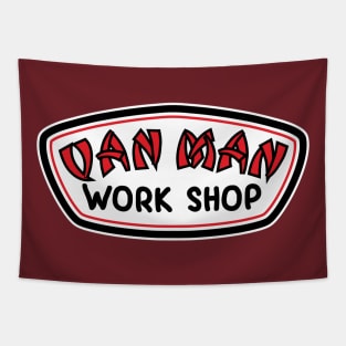 Van Man Work Shop Tapestry