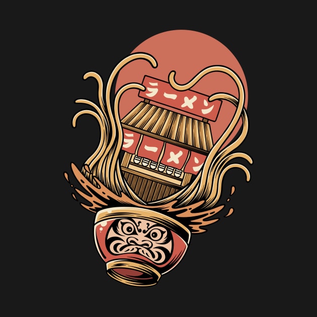 Ramen in Daruma Bowl by oziazka