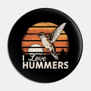 I Love Hummers Colibri Hummingbird Pin