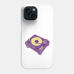 Turntable (Flavescent Lines + Rebecca Purple Drop Shadow) Analog / Music Phone Case