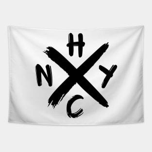 NYHC graffiti black Tapestry