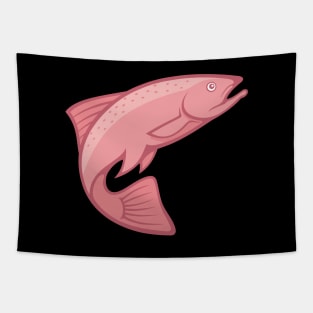 Salmon Lineart Tapestry