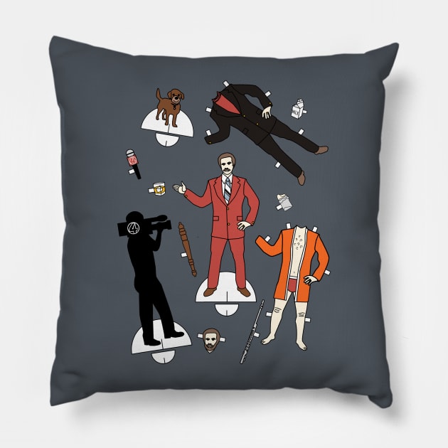Cut It Out: Ron Burgundy Pillow by cudatron