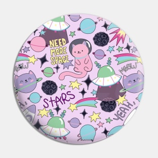 Stars, Rockets and Cats, Oh My! Pin