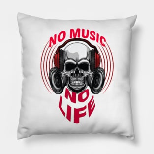 Music is food for the soul،no music no life Pillow