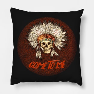 Limited Edition: Indian Tribal Headdress With Skull Pillow