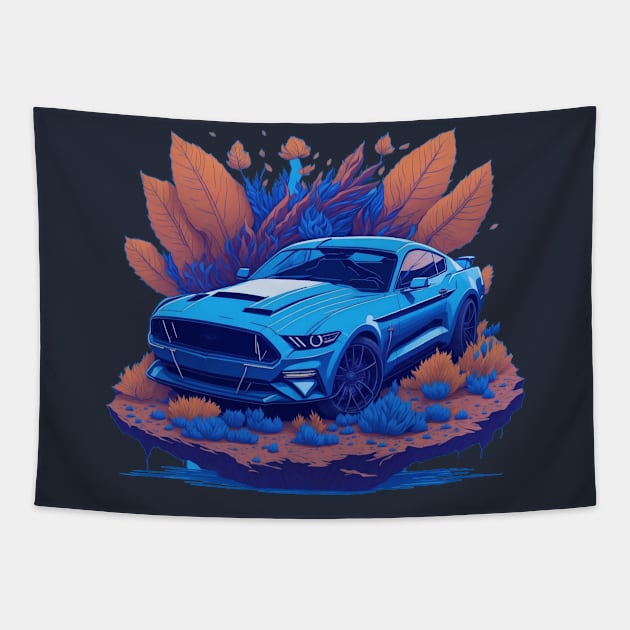 Muscle stock car Tapestry by Spazashop Designs