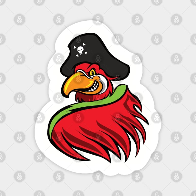 Pirate Parrot Magnet by bacreative4