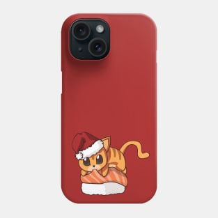 Orange Cat Salmon Sushi Christmas Phone Case