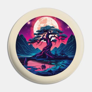 Tree in the Moonlight Pin