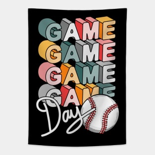 Game Day Baseball Artwork Tapestry