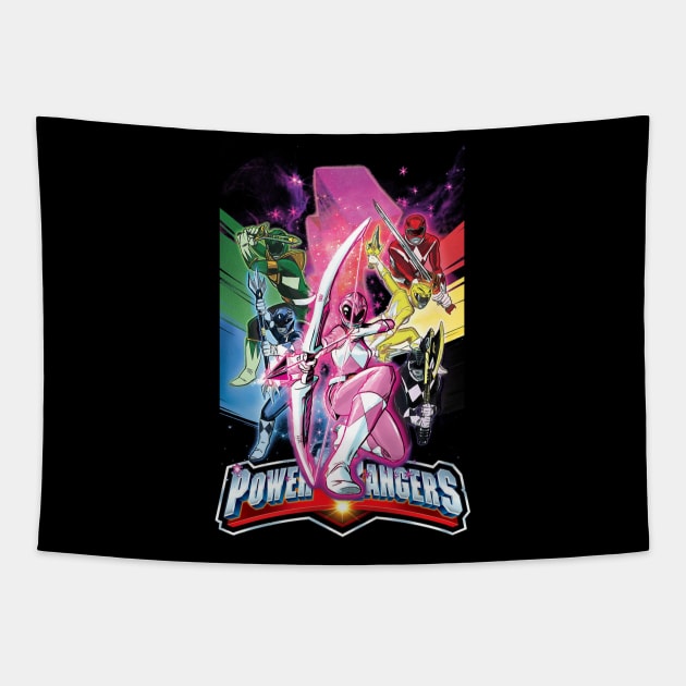 Power Rangers Assemble Ready For Battle Tapestry by RonaldEpperlyPrice