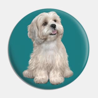 A Lhasa Apso (cream) - Just the Dog Pin