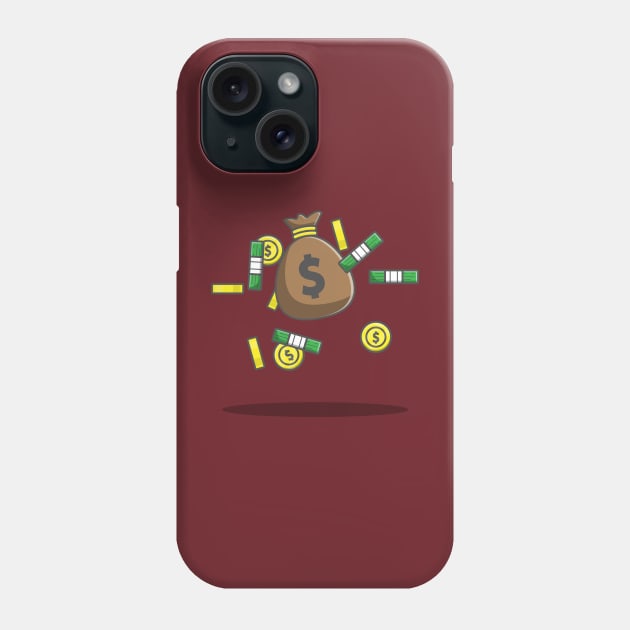 coin money dollar Phone Case by fflat hds