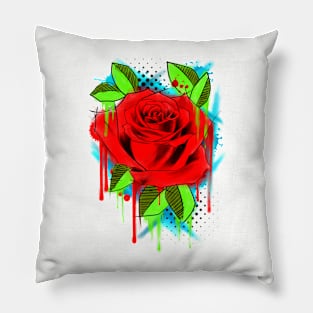 Water Color Rose Pillow