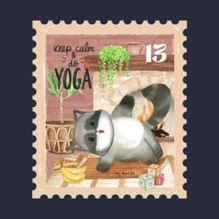 Keep Calm & Do Yoga! Says the Skunk T-Shirt