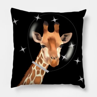 Outer Space Giraffe And Stars Pillow