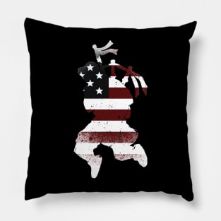 JUMPING BAGPIPER AMERICA Pillow