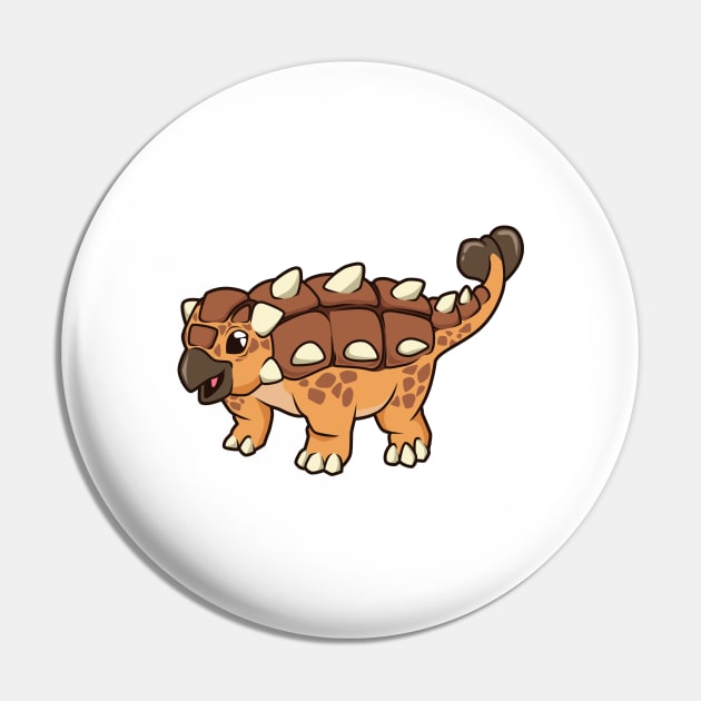 Kawaii Ankylosaurus Pin by Modern Medieval Design