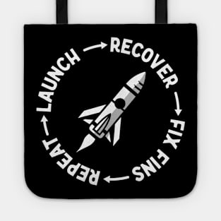 Model Rocket Funny Launch Day Crash Tote